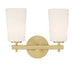 Crystorama - Two Light Wall Sconce - Colton - Aged Brass- Union Lighting Luminaires Decor