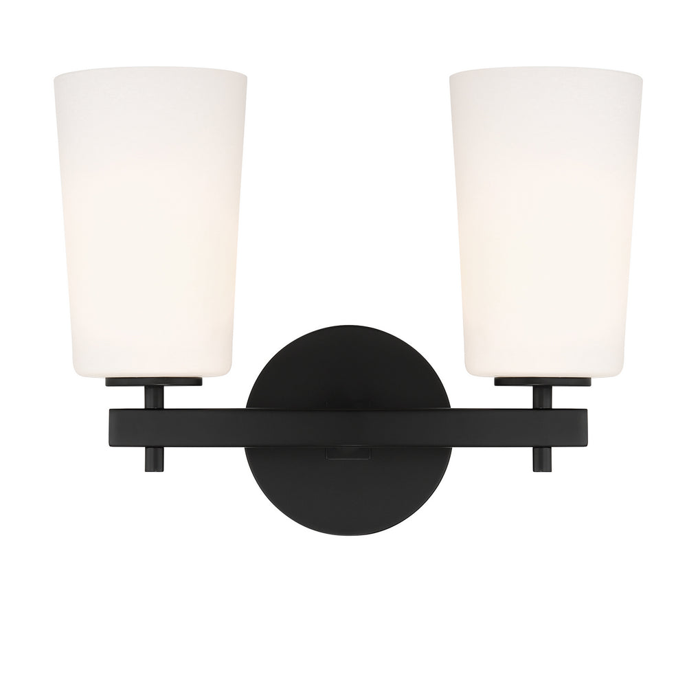 Crystorama - Two Light Wall Sconce - Colton - Black- Union Lighting Luminaires Decor