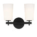 Crystorama - Two Light Wall Sconce - Colton - Black- Union Lighting Luminaires Decor