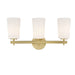 Crystorama - Three Light Wall Sconce - Colton - Aged Brass- Union Lighting Luminaires Decor