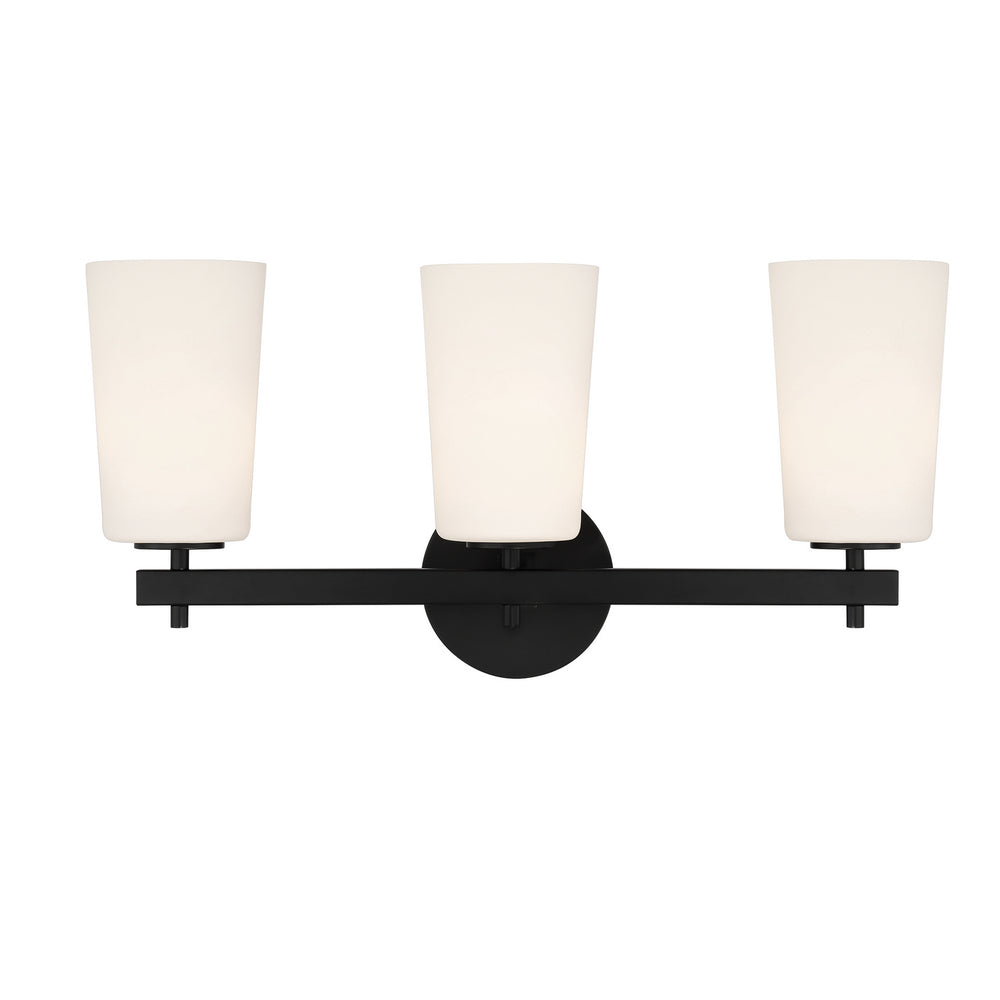Crystorama - Three Light Wall Sconce - Colton - Black- Union Lighting Luminaires Decor