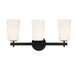 Crystorama - Three Light Wall Sconce - Colton - Black- Union Lighting Luminaires Decor