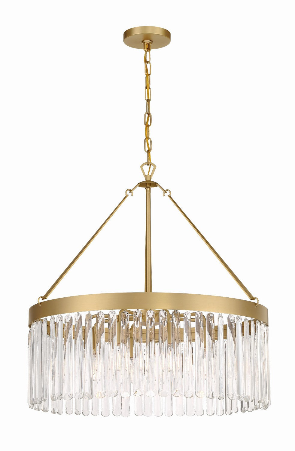 Crystorama - Eight Light Chandelier - Emory - Modern Gold- Union Lighting Luminaires Decor