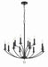 Crystorama - 12 Light Chandelier - Mila - Black- Union Lighting Luminaires Decor