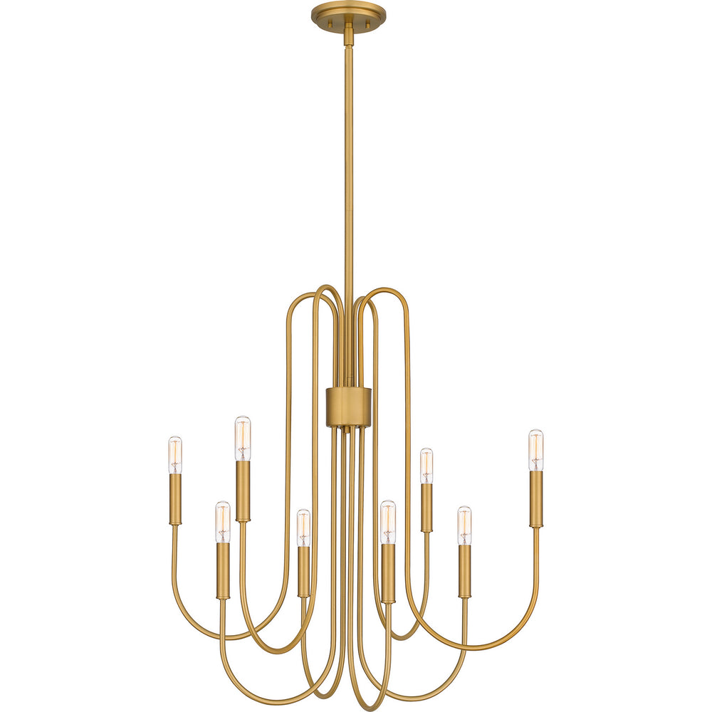 Quoizel - Eight Light Chandelier - Cabry - Brushed Weathered Brass- Union Lighting Luminaires Decor
