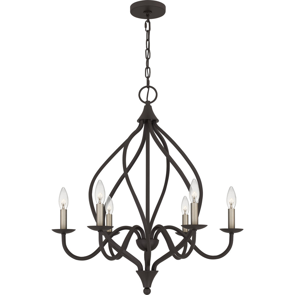 Quoizel - Six Light Chandelier - Dupont - Old Bronze- Union Lighting Luminaires Decor