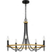 Quoizel - Five Light Chandelier - Legare - Matte Black- Union Lighting Luminaires Decor