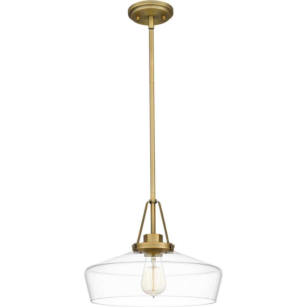 Quoizel - One Light Pendant - Quoizel Pendant - Aged Brass- Union Lighting Luminaires Decor