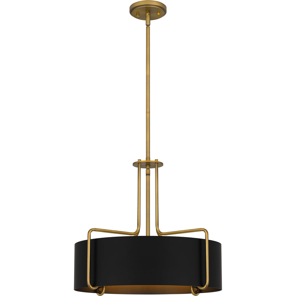 Quoizel - Four Light Pendant - Quoizel Pendant - Aged Brass- Union Lighting Luminaires Decor