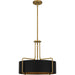 Quoizel - Four Light Pendant - Quoizel Pendant - Aged Brass- Union Lighting Luminaires Decor