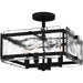 Quoizel - Four Light Semi-Flush Mount - Quoizel Semi-Flush Mount - Earth Black- Union Lighting Luminaires Decor