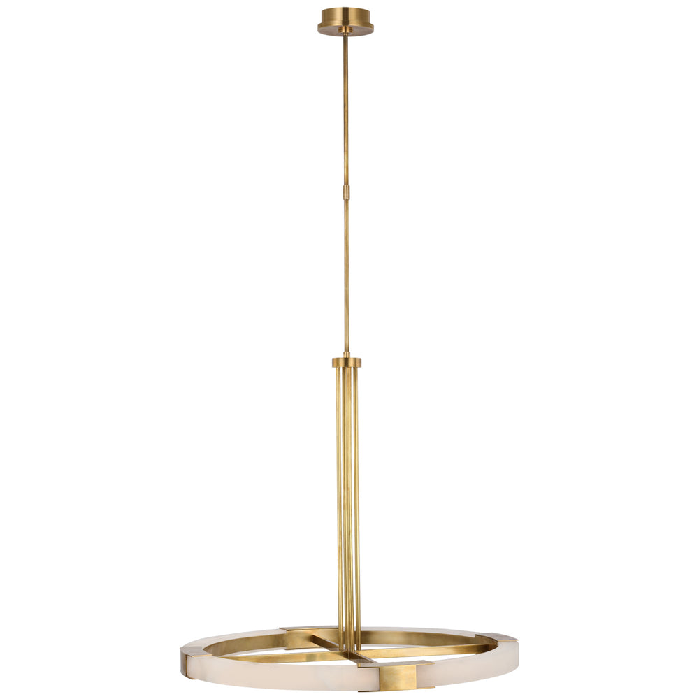 Visual Comfort Signature Canada - LED Chandelier - Covet - Antique-Burnished Brass and Alabaster- Union Lighting Luminaires Decor