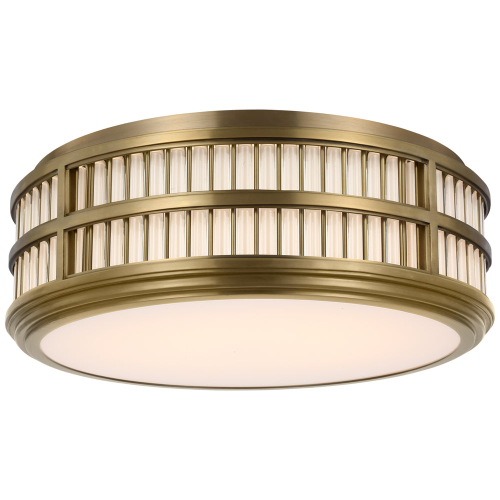 Ralph Lauren Canada - LED Flush Mount - Perren - Natural Brass and Glass Rods- Union Lighting Luminaires Decor