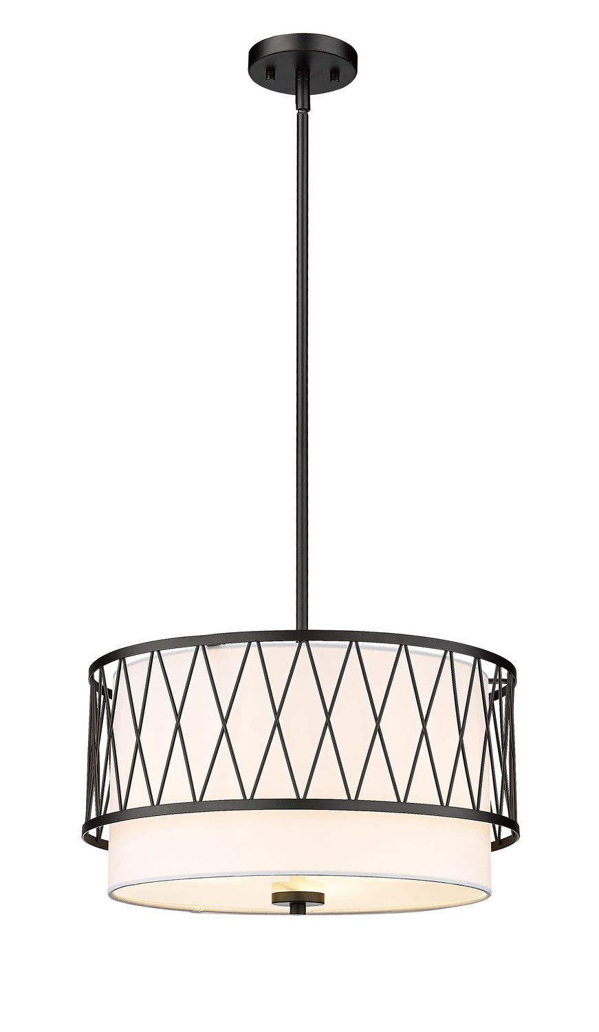 Z-Lite Canada - Three Light Pendant - Dalton - Matte Black- Union Lighting Luminaires Decor