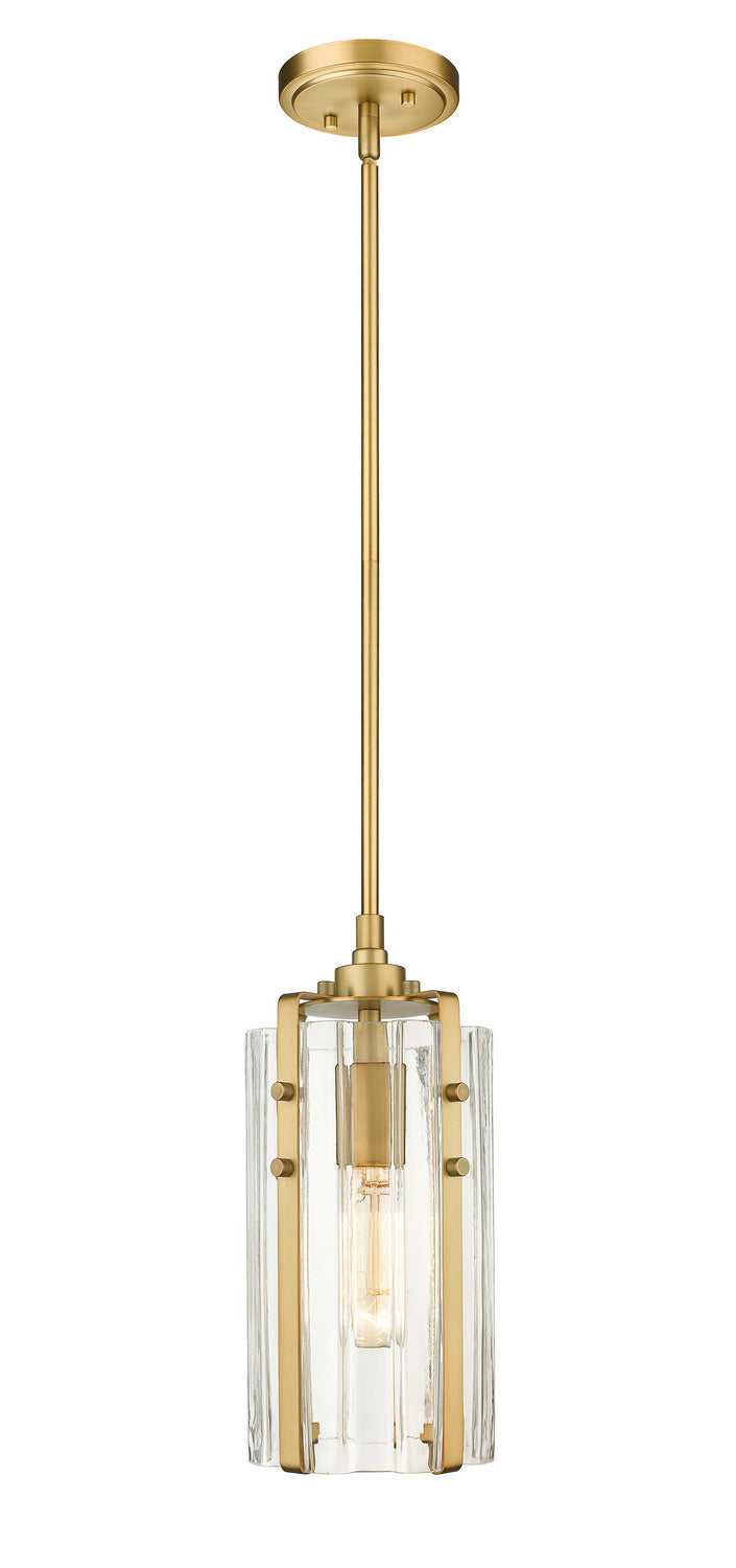 Z-Lite Canada - One Light Pendant - Alverton - Rubbed Brass- Union Lighting Luminaires Decor