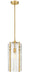 Z-Lite Canada - One Light Pendant - Alverton - Rubbed Brass- Union Lighting Luminaires Decor