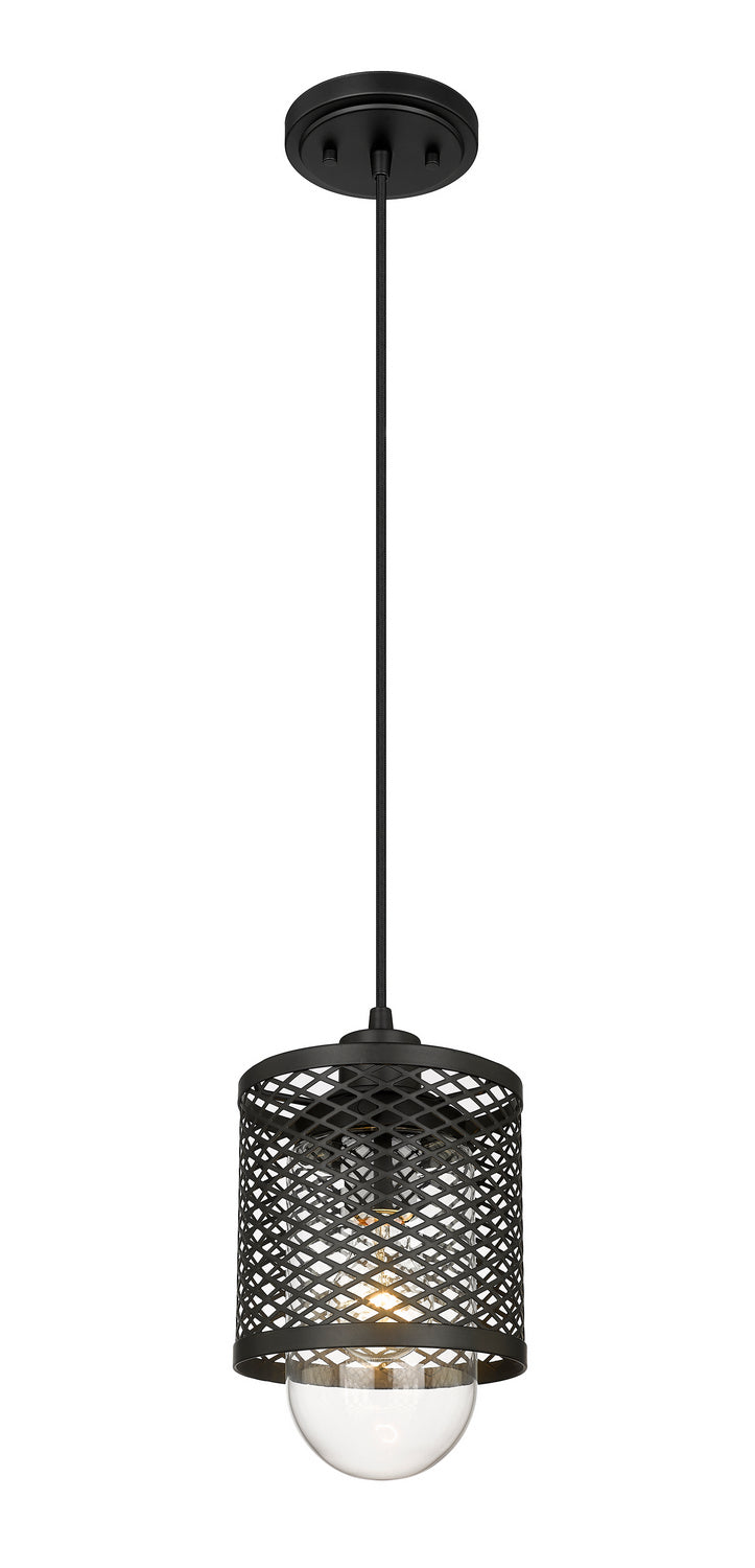 Z-Lite Canada - One Light Pendant - Kipton - Matte Black- Union Lighting Luminaires Decor