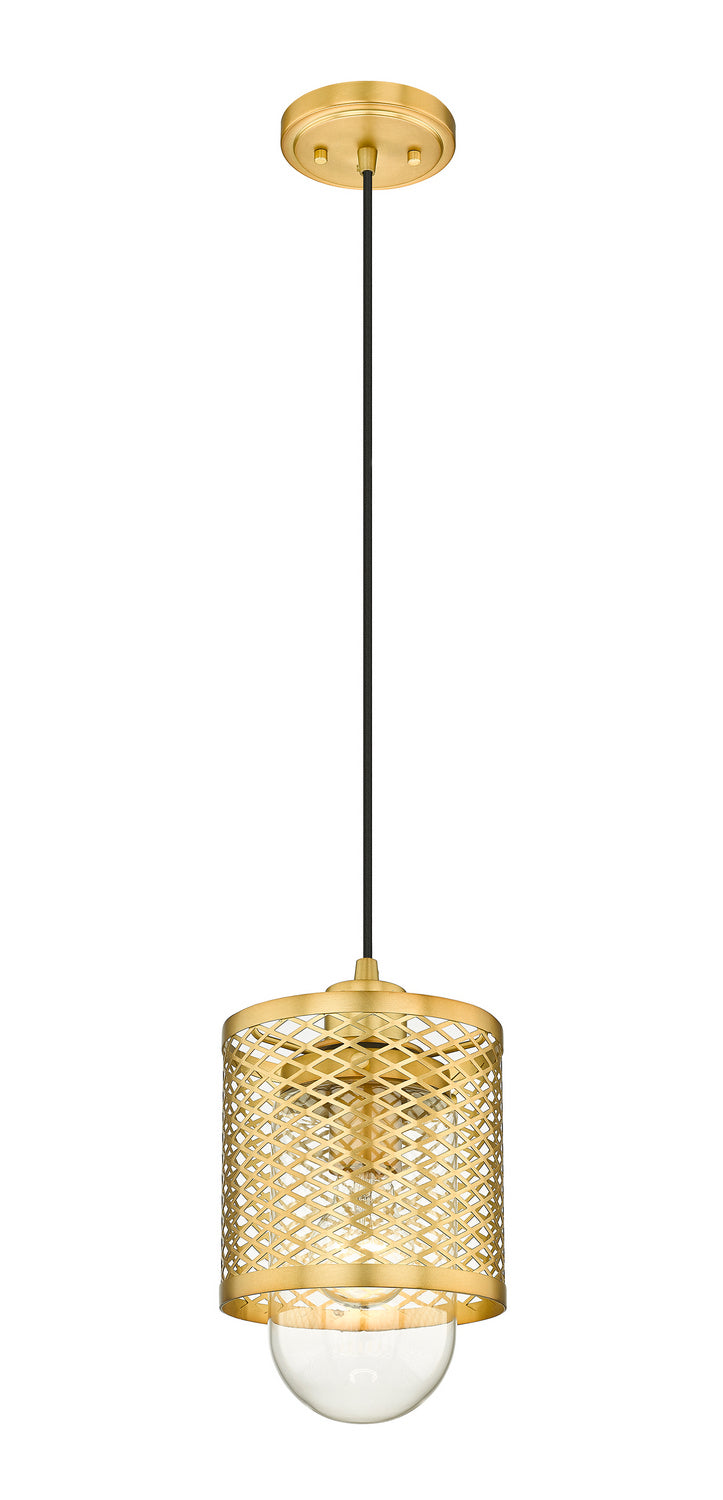 Z-Lite Canada - One Light Pendant - Kipton - Rubbed Brass- Union Lighting Luminaires Decor