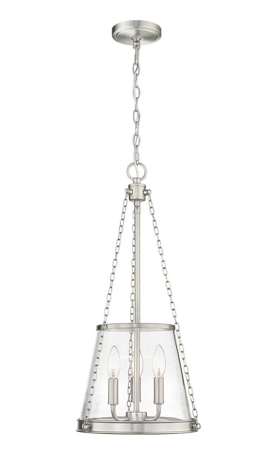 Z-Lite Canada - Three Light Pendant - Prescott - Brushed Nickel- Union Lighting Luminaires Decor
