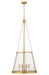 Z-Lite Canada - Four Light Pendant - Prescott - Rubbed Brass- Union Lighting Luminaires Decor