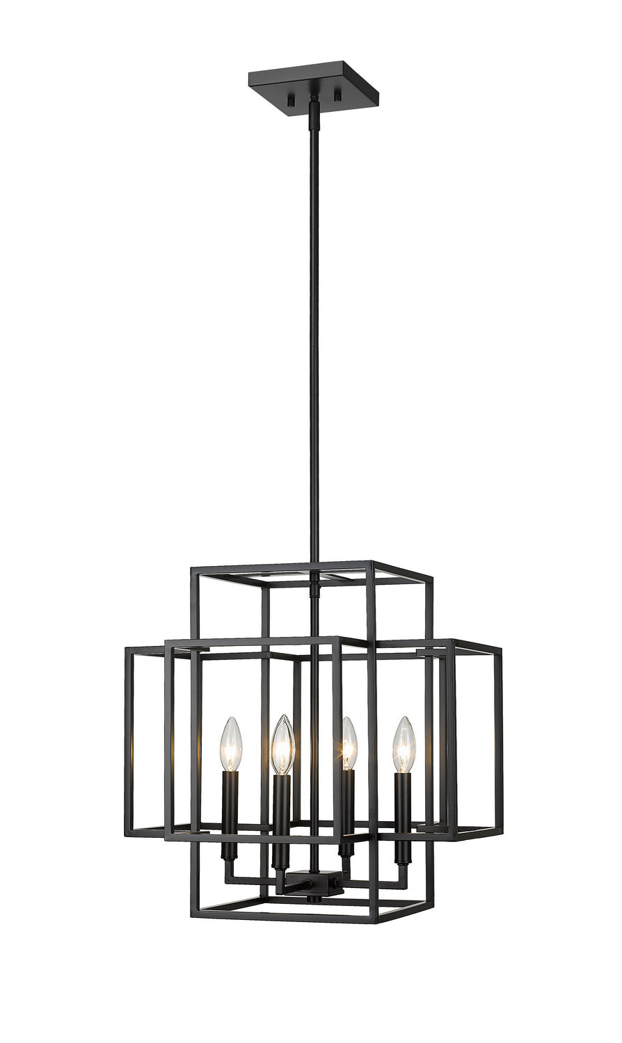 Z-Lite Canada - Four Light Chandelier - Titania - Matte Black- Union Lighting Luminaires Decor