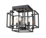 Z-Lite Canada - Four Light Flush Mount - Titania - Matte Black- Union Lighting Luminaires Decor