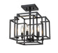 Z-Lite Canada - Four Light Semi Flush Mount - Titania - Matte Black- Union Lighting Luminaires Decor