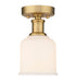 Z-Lite Canada - One Light Flush Mount - Bryant - Heritage Brass- Union Lighting Luminaires Decor