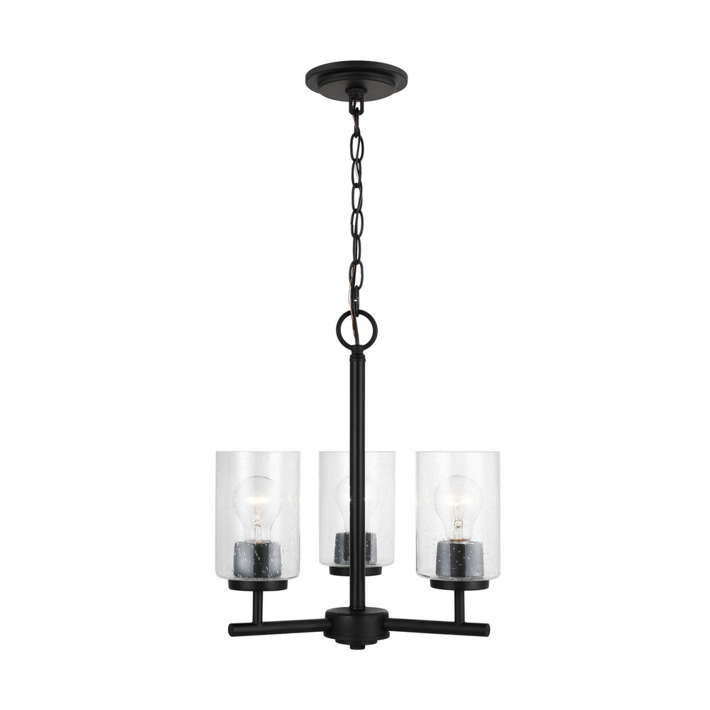 Generation Lighting Canada - Three Light Chandelier - Oslo - Midnight Black- Union Lighting Luminaires Decor