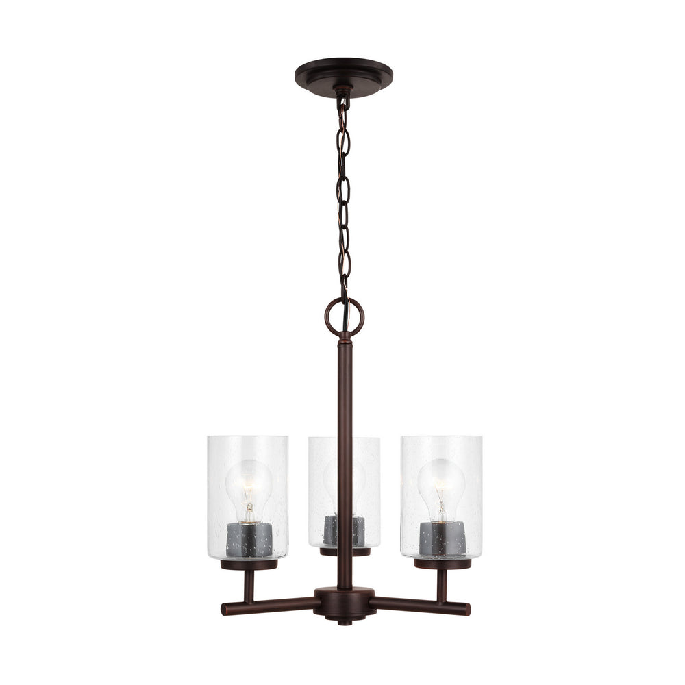 Generation Lighting Canada - Three Light Chandelier - Oslo - Bronze- Union Lighting Luminaires Decor