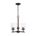 Generation Lighting Canada - Three Light Chandelier - Oslo - Bronze- Union Lighting Luminaires Decor