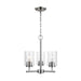 Generation Lighting Canada - Three Light Chandelier - Oslo - Brushed Nickel- Union Lighting Luminaires Decor