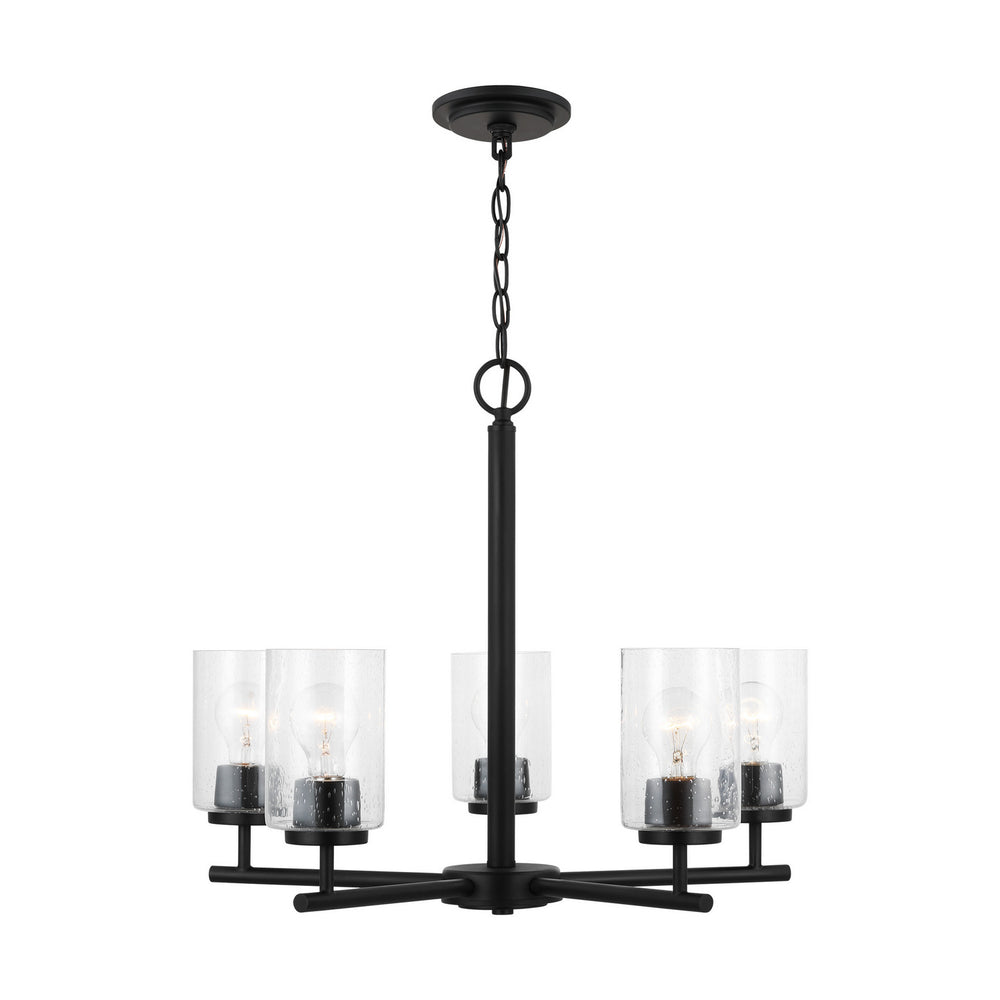 Generation Lighting Canada - Five Light Chandelier - Oslo - Midnight Black- Union Lighting Luminaires Decor