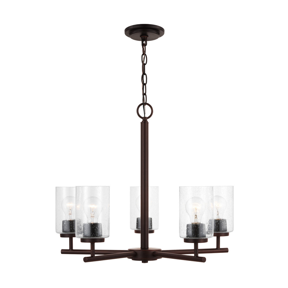 Generation Lighting Canada - Five Light Chandelier - Oslo - Bronze- Union Lighting Luminaires Decor