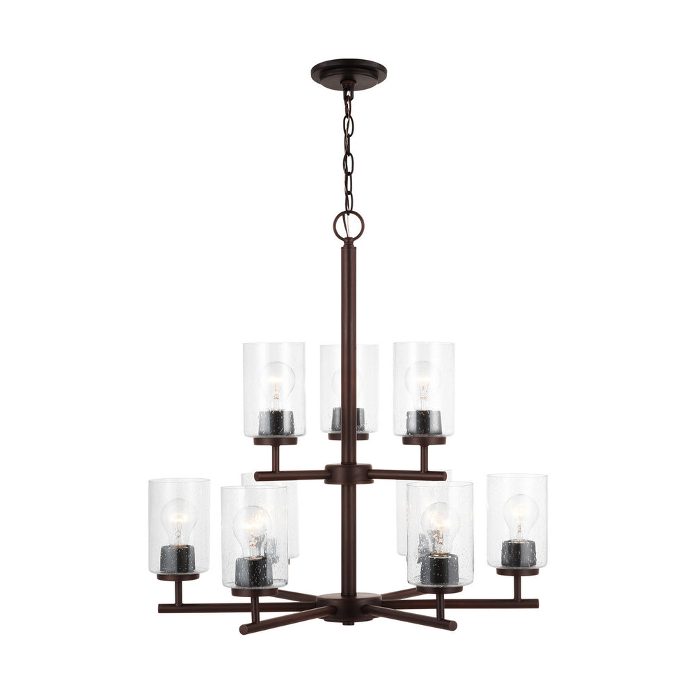 Generation Lighting Canada - Nine Light Chandelier - Oslo - Bronze- Union Lighting Luminaires Decor