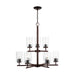 Generation Lighting Canada - Nine Light Chandelier - Oslo - Bronze- Union Lighting Luminaires Decor