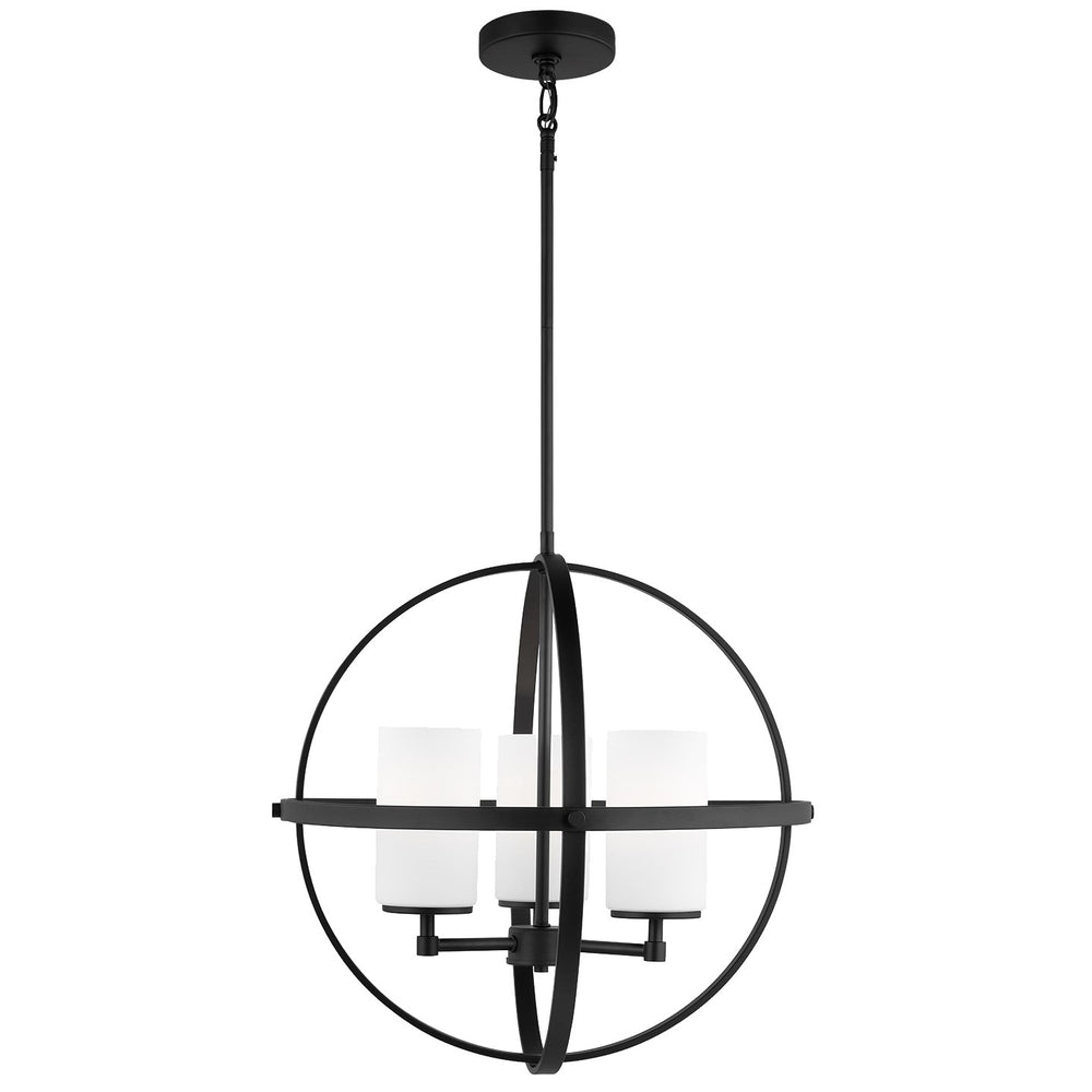 Generation Lighting Canada - Three Light Chandelier - Alturas - Midnight Black- Union Lighting Luminaires Decor