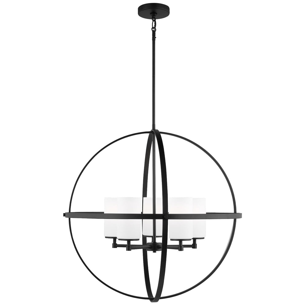 Generation Lighting Canada - Five Light Chandelier - Alturas - Midnight Black- Union Lighting Luminaires Decor