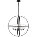 Generation Lighting Canada - Five Light Chandelier - Alturas - Midnight Black- Union Lighting Luminaires Decor