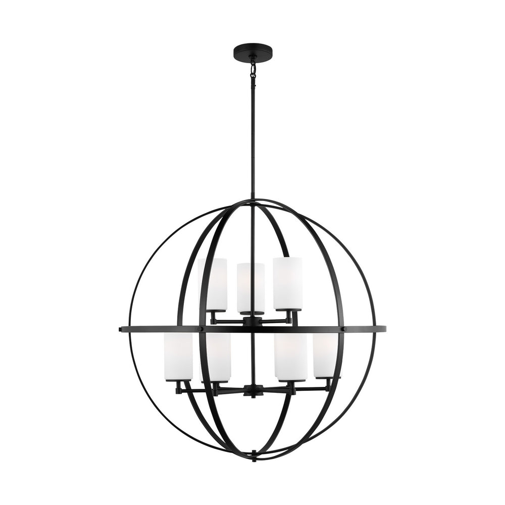 Generation Lighting Canada - Nine Light Chandelier - Alturas - Midnight Black- Union Lighting Luminaires Decor