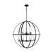 Generation Lighting Canada - Nine Light Chandelier - Alturas - Midnight Black- Union Lighting Luminaires Decor