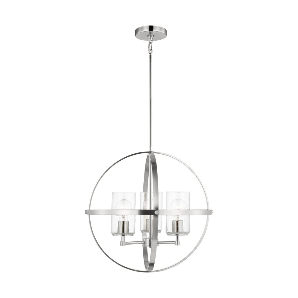 Generation Lighting Canada - Three Light Chandelier - Alturas - Brushed Nickel- Union Lighting Luminaires Decor