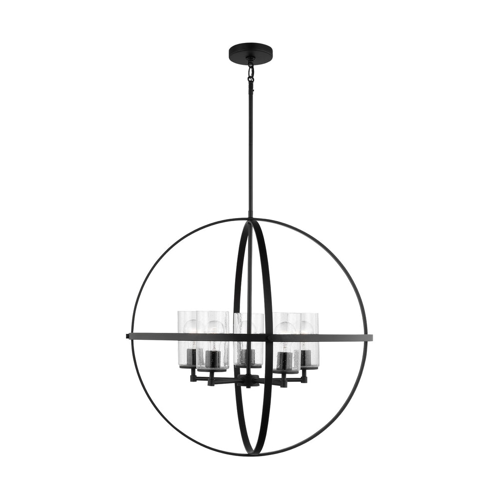 Generation Lighting Canada - Five Light Chandelier - Alturas - Midnight Black- Union Lighting Luminaires Decor