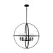 Generation Lighting Canada - Five Light Chandelier - Alturas - Midnight Black- Union Lighting Luminaires Decor