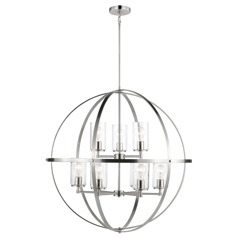 Generation Lighting Canada - Nine Light Chandelier - Alturas - Brushed Nickel- Union Lighting Luminaires Decor