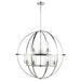 Generation Lighting Canada - Nine Light Chandelier - Alturas - Brushed Nickel- Union Lighting Luminaires Decor
