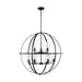 Generation Lighting Canada - Nine Light Chandelier - Alturas - Midnight Black- Union Lighting Luminaires Decor