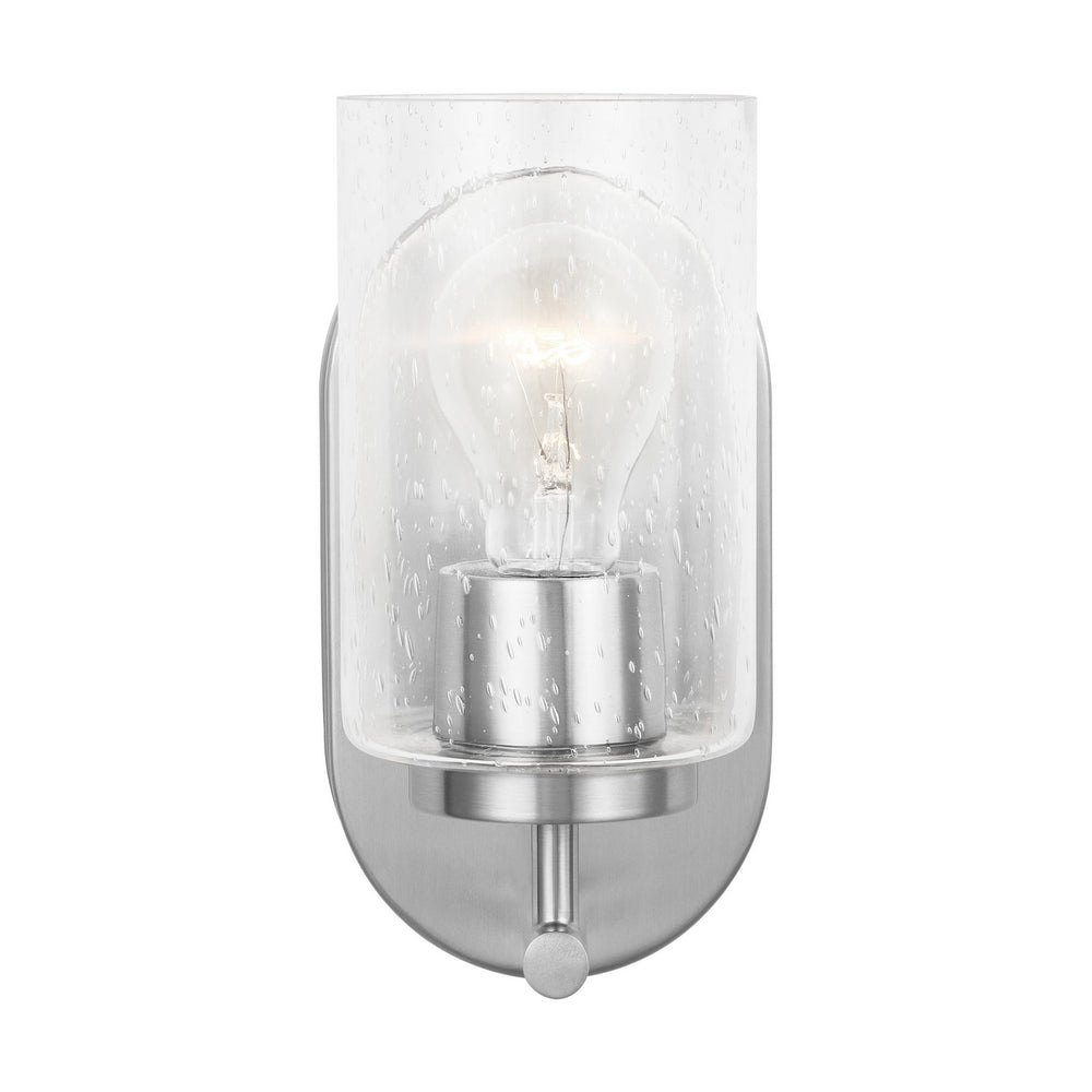 Generation Lighting Canada - One Light Wall / Bath Sconce - Oslo - Brushed Nickel- Union Lighting Luminaires Decor