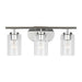 Generation Lighting Canada - Three Light Wall / Bath - Oslo - Chrome- Union Lighting Luminaires Decor
