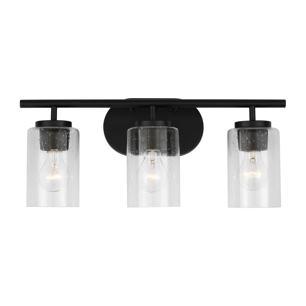 Generation Lighting Canada - Three Light Wall / Bath - Oslo - Midnight Black- Union Lighting Luminaires Decor
